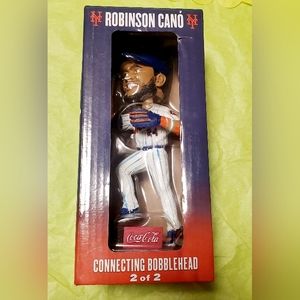 ROBINSON CANO BOBBLEHEAD 2020 NEW YORK METS SGA CONNECTING 2 HIGH FIVE COCA
